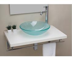 De baño del lavabo SOPORTE CRISTAL SATINADO FORMA REDONDA