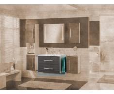 Lavabo Armario Lugano/como color (estructura): Blanco Brillante, color (frontal): pino Antracita