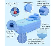 Intime Plegable Inflable Gruesas Adultos Calientes Bañera, Niños Piscina Inflable, Azul