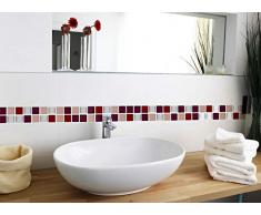 Grandora W5288 Mosaico Adhesivo de azulejo Efecto 3D tamaño Elección Adhesivo de pared Cocina Baño Decoración azulejos Lámina autoadhesiva - como seleccionado, Design 2