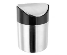 Judge - Papelera mini de cocina con tapa abatible (acero inoxidable pulido)
