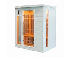 Sauna infrarrojos, sol color blanco 3 plazas sn-soleilbl3