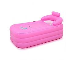Intime Plegable Inflable Gruesas Adultos Calientes Bañera, Niños Piscina Inflable, Rosa