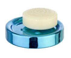 Wenko 21324100 Polaris - Jabonera (11 x 11 x 2,8 cm), color azul metalizado