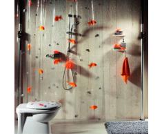 Spirella - Cortina de Baño Goldfish Naranja 180X200