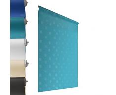 Cortina de ducha con cadena >Hawaii< - diseño UNI - 240x140 cm - Turquesa