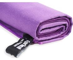 ForNeat Toalla de microfibra para el recorrido, playa, baño, Camping, Gimnasio, ultra compacto de secado rápido Toallas (Púrpura, 54cmx120cm 1 pc)