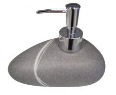 Ridder 229901070-350 - Juego de accesorios para baño, escobilla, dispensador de jabón y recipiente, color gris