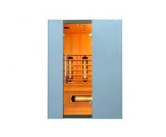 Levi 3 Fullspektrum - Cabina de infrarrojos y sauna de infrarrojos para 3 personas, 2400 W, cabina de calor por infrarrojos y muchos extras (foco IR-A, IR-B y IR-C) FULL SPEKTRUM