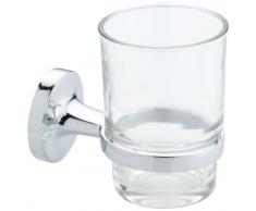 Haceka 41020110 Aspen - Vaso de cristal para cepillo de dientes con soporte, transparente