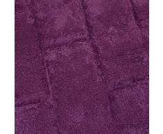 Just Contempo - Conjunto de alfombras para baño e inodoro, 2 piezas, algodón, color azul, algodón, berenjena, 46 x 76 cm