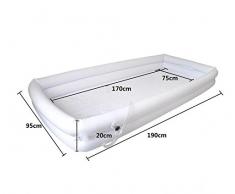 Reposo de Cama Baño Inflado Baño Suelo Más Grueso Paralizado Paciente Anciano Cuidado Mujeres Embarazadas Acostado Bañera Pliegue Plástico Portátil ( Color : Blanco )