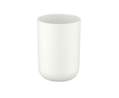 WENKO 21203100 Vaso higiene dental Brasil blanco - a prueba de rotura, Elastómero termoplástico (TPE), 7.3 x 10.3 x 7.3 cm, Blanco