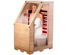 Newgen Medicals – Sauna para una persona, de infrarrojos, de madera, 760 W