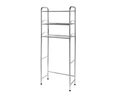 BATHSTAGE B-466 - Estantería para baño, 154,5 x 60,5 x 25 cm, color plateado