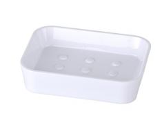 Wenko 20337100 jabonera Candy White - plástico, 12 x 3 x 9 cm, blanco
