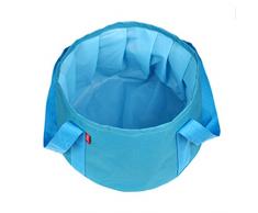 BEETEST Múltiples funciones al aire libre viajes Camping Senderismo 15L portátil plegable agua cubo bañera Azul