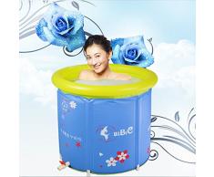 lfnrr inflable adulto plegable Sauna Spa hinchable bañera Tub bañera cubo, 65*70 (s), Azul