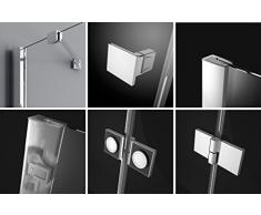 Essenza PDD® Mampara redondo ducha cuarto circular (cabina de ducha con ducha bañera |, 100 x 100 cm