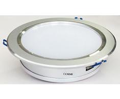 Downlight LED empotrable de 15W, 1100-1200 lúmenes, apertura 120º, diámetro de corte 140mm, diámetro total 1165X65. Fuente de alimentación incluida. Disponible con luz cálida y neutra (Luz blanco cálido 3000K)