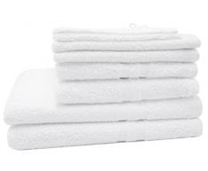 ZOLLNER® Juego de toallas de rizo blancas, compuesto por 2 manoplas, 2 toallas de tocador, 4 toallas de lavabo y 2 toallas de baño, del especialista en textiles para hostelería, serie "Amalfi"