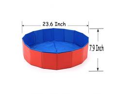 BIGWING Style-Bañera para Perro/gato Piscina de Baño para mascota, Tina Plegable Grande, 60CM X 20CM
