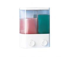 Rayen 2020 - Dispensador de jabón, 2 compartimentos individuales, color blanco