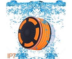 ParaCity ducha altavoz, IP67 resistente al agua portátil inalámbrico Bluetooth 4.0 altavoces con Super Bass Sonido HD y respiración luz LED para piscina playa baño barco Sauna o spa