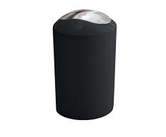 Kleine Wolke 5063926858 Glossy - Papelera para baño (5 l), color negro
