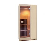 Sauna de Infrarrojos Zen Brighton – Cabina de Infrarrojos modular, 1 persona, Madera Hemlock Canadiense (Natural)