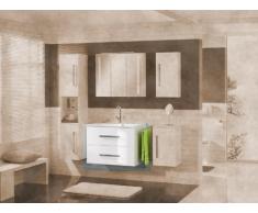 Lavabo Armario Lugano/como color (frontal): Blanco, color (estructura): pino Antracita
