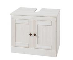 Diseño de estilo de vida 971116 armario Ida, 50 x 35 x 60 cm, madera de pino, blanco