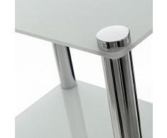 Lola Derek - Estantería 4 baldas blanco metal / cristal para baño Basic