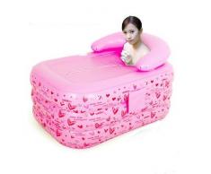 WHH Adulto plegable inflable bañera/Sauna/Baño de barril barril barril y bañera de baño niños , pink