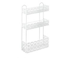Metaltex Florenz - Repisa para baño (3 estantes), color blanco