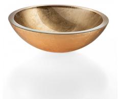 Linea Beta 53695,29,30 Lavabo de cristal oro diámetro 30 cm