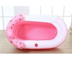 WHH Barril de tina/bañera/Sauna bañera adulto, plegable de baño de baño inflable , pink