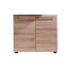 trendteam 132430190 Malea - Mueble bajo lavabo (65 x 56 x 35 cm, estructura delantera roble San Remo claro)