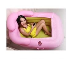 MMM& Bañera Inflable Pequeña Bañeras de Adultos para Niños Bañeras Plegables de Espesamiento Bañeras de Plástico ( Color : Pink )