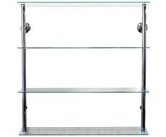 MAXWELL - Estantería de pared para baño - color claro /plateado