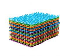 Gosear-Deslizar-resistente Alfombra de PVC Mosaico / Mat antideslizante para Baño Hogar(En forma de corazón,Color al azar)