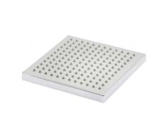 Sanifri 470010764 Quadro - Alcachofa de ducha (200 x 200 mm, con articulación esférica de latón de 1/2")