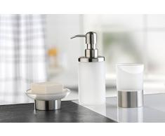 Axentia Portacepillos Neapel, accesorios de baño, WC de accesorios de acero inoxidable y cristal de alta calidad, cepillo de dientes plana como Moderno Baño Accesorio, vaso para cocina y hogar, portalápices para oficina