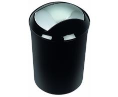 Spirella 1014388 Sydney - Papelera con tapa basculante, color negro