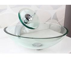 xie moderno templado cristal lavabo simple Corazones lavabo sobre encimera, vidrio, single basin