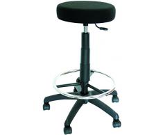 5 Star Tokio - Taburete giratorio con elevación a gas, 72 cm, color negro