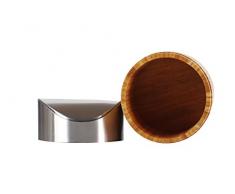 Mesa Cubo de basura papelera Cubo de bambú con tapa basculante