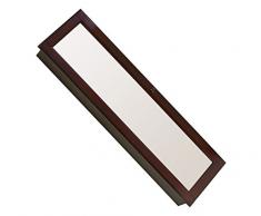 HLC Armario con espejo para joyas montado a la pared(145 cm)joyero de madera de pie,color Marrón
