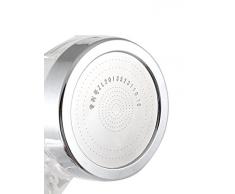 Forma redonda Spa de iones negativos para cama individual de mano Head boquilla de ducha transparente