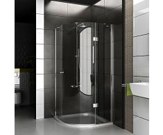 Cabina de ducha/marco para cabina de ducha/ducha 90 x 200 cm aprox/cuadro cuadrante ducha/alpen Berger/modelo Rotondo Clear/cabina de ducha de vidrio